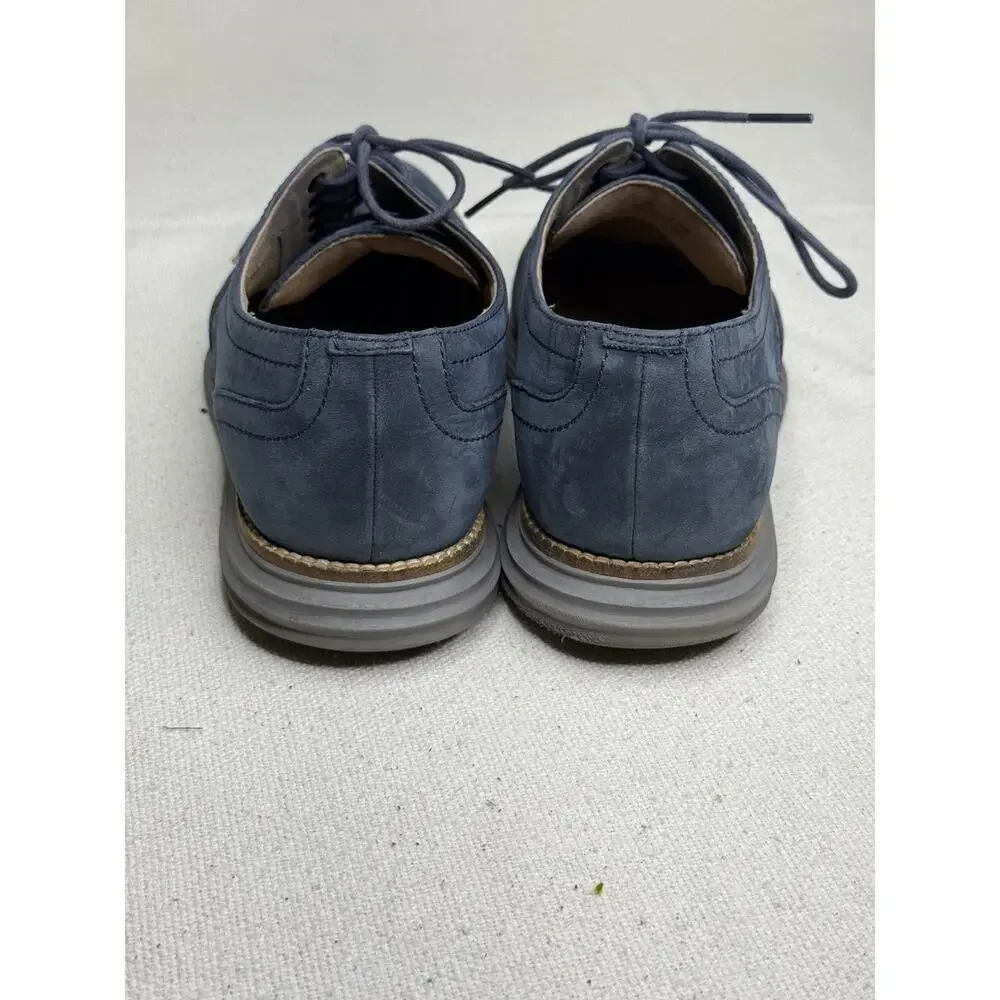 Cole Haan OG Wingtip Oxford Shoes Blue Nubuck Size 7.5 M Hybrid Brogue